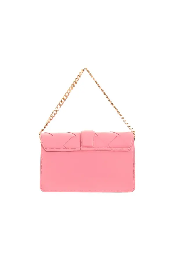 Woven-Effect Leather Crossbody Bag with Tonal Snake Hardware 1 Image