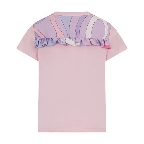 Cotton Short Sleeve T-Shirt with Back Details 1 Image