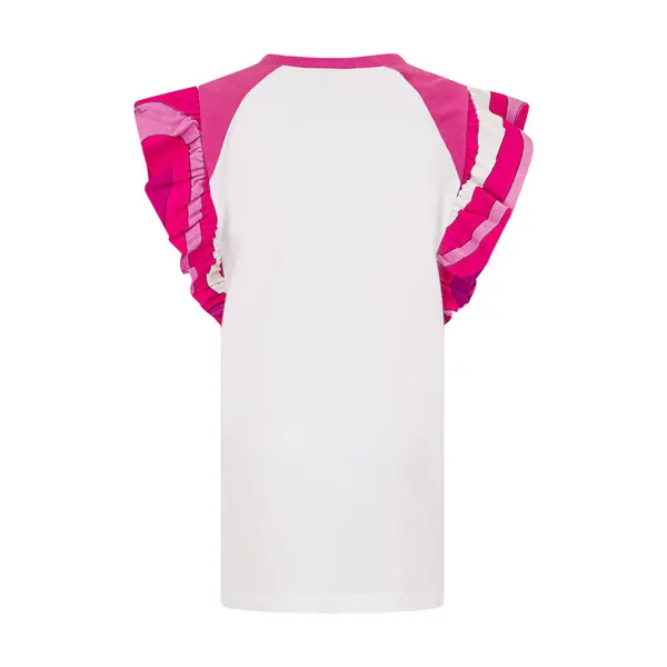 Logo Cotton Dress with Marmo Ruffle Sleeves 1 Image