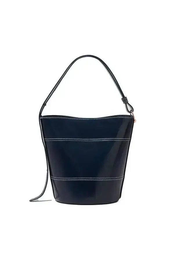 Adjustable Leather Bucket Bag 1 Image