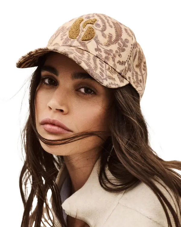 Patterned Cotton Baseball Cap 1 Image