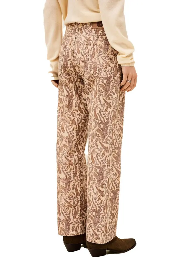 Paisley Print Straight-Leg Trousers 2 Image
