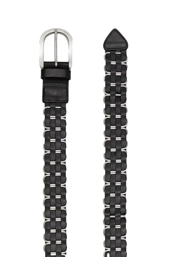 Beck-Woven Design Leather Belt 2 Image