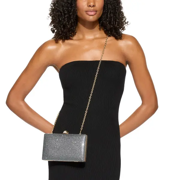 Crystal Kensington Chain Clutch Bag 1 Image