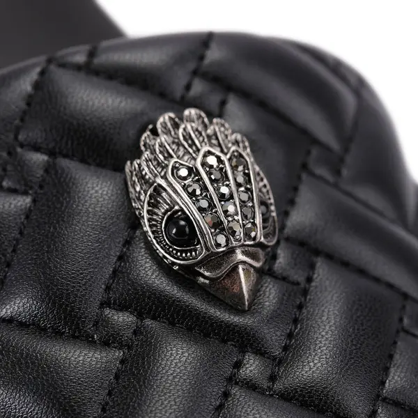 Meena Eagle Platform Leather Slide 2 Image