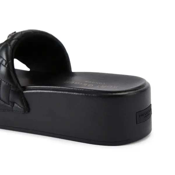 Meena Eagle Platform Leather Slide 4 Image