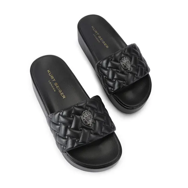 Meena Eagle Platform Leather Slide 5 Image