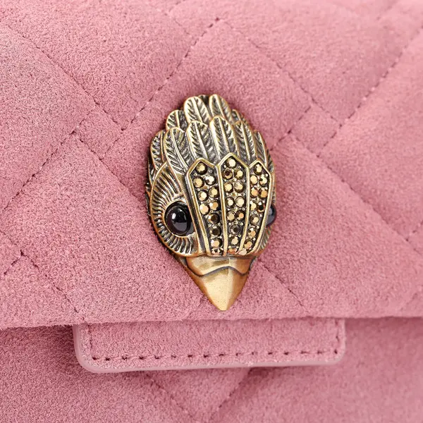 Quilted Velvet & Leather Kensington Shoulder Bag 1 Image