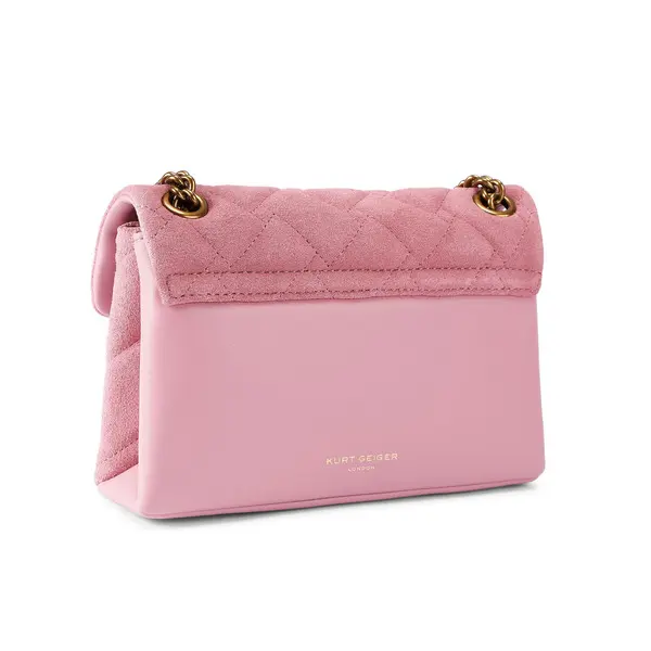 Quilted Velvet & Leather Kensington Shoulder Bag 2 Image