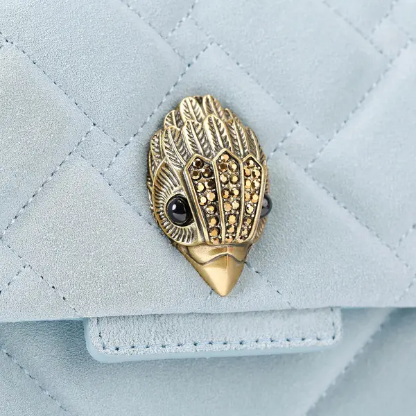 Medium Quilted Suede & Leather Kensington Shoulder Bag 1 Image