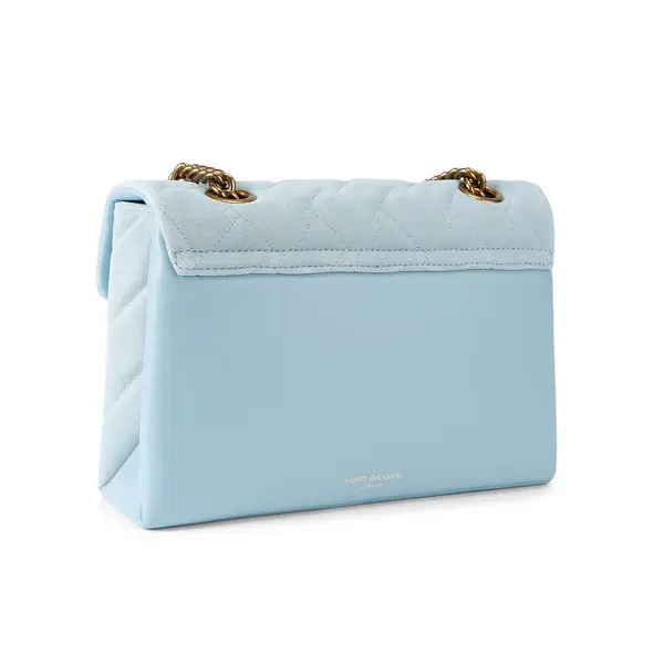 Medium Quilted Suede & Leather Kensington Shoulder Bag 2 Image