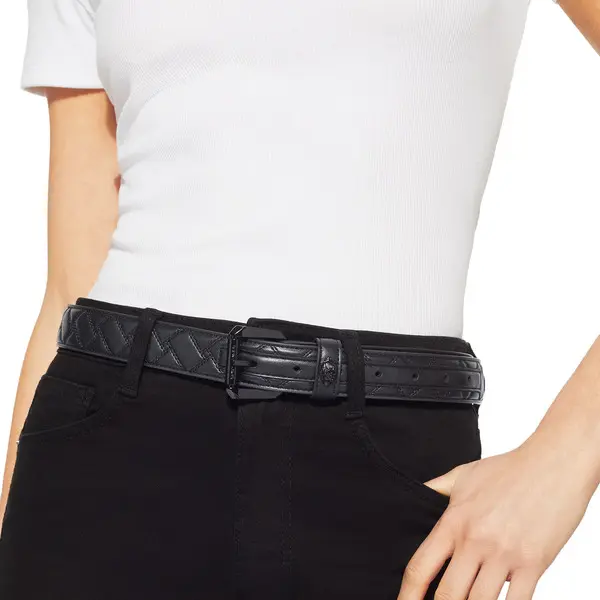 Kensington Quilted Leather Belt 1 Image