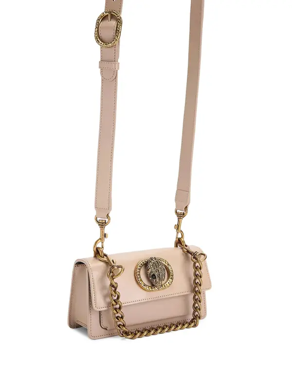 Smooth Leather Eagle Buckle Shoulder Bag 4 Image