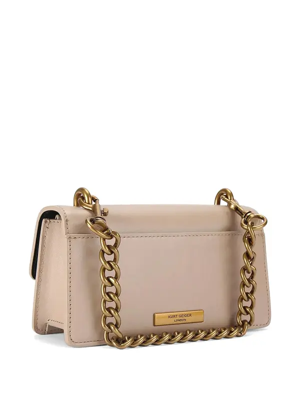 Smooth Leather Eagle Buckle Shoulder Bag 5 Image