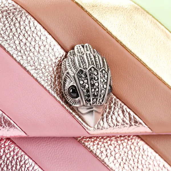 Metallic Rainbow Quilted Leather Kensington Bag 3 Image