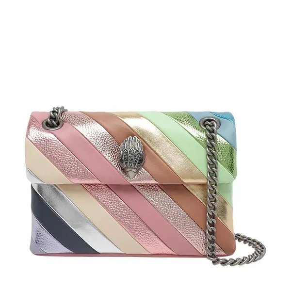 Mini Metallic Rainbow Quilted Leather Kensington Bag 4 Image