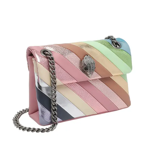 Mini Metallic Rainbow Quilted Leather Kensington Bag 6 Image