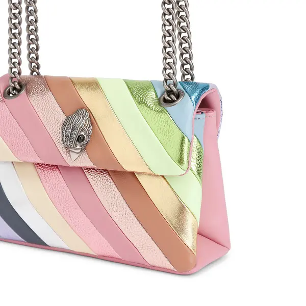 Mini Metallic Rainbow Quilted Leather Kensington Bag 9 Image