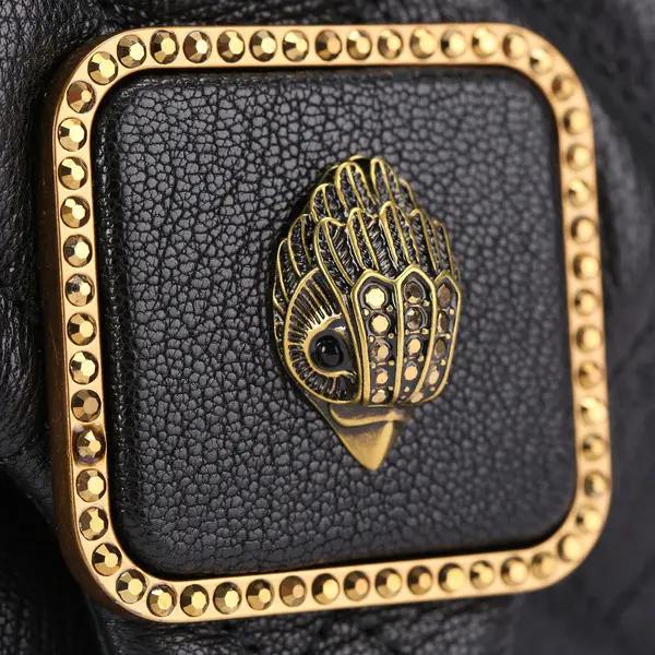 Grained Leather Pimlico Shoulder Bag with Quilting Details 1 Image