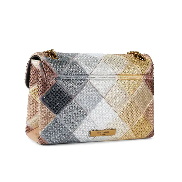 Ombré Crystal Harlequin Kensington Shoulder Bag 4 Image