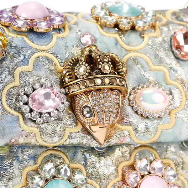 Jewel-Embellished Floral Jacquard Kensington Bag 2 Image