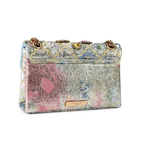 Jewel-Embellished Floral Jacquard Kensington Bag 3 Image
