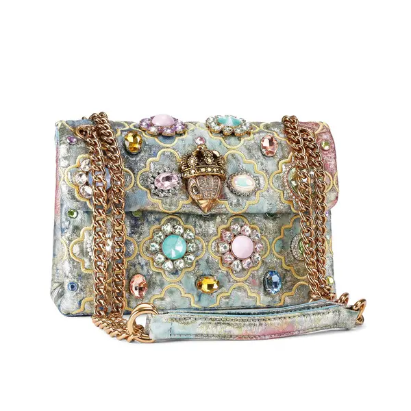 Jewel-Embellished Floral Jacquard Kensington Bag 4 Image