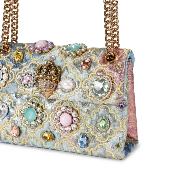 Jewel-Embellished Floral Jacquard Kensington Bag 5 Image