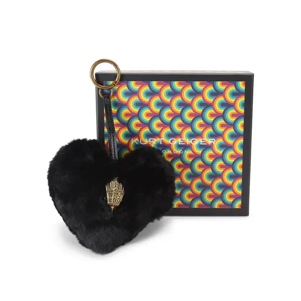 Black Heart Faux Fur Charm 2 Image