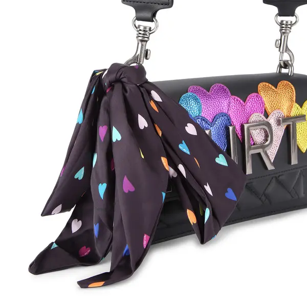 Leather Rainbow Heart "KURT" Crossbody Bag 2 Image