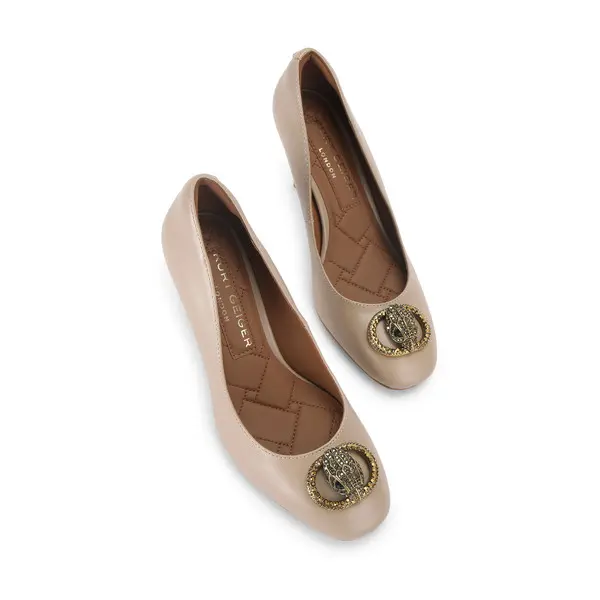 Round Toe Kensington Leather Pump 5 Image