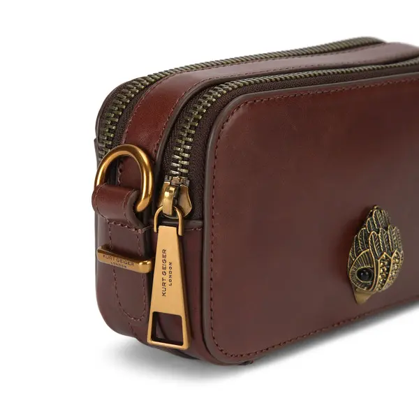 Dual Zip Small Shoreditch Leather Camera Bag 2 Image