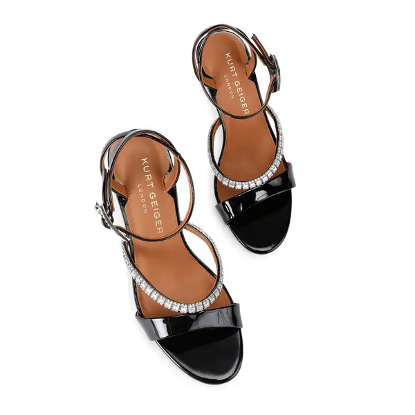 Crystal Strap Leather Sandal 4 Image