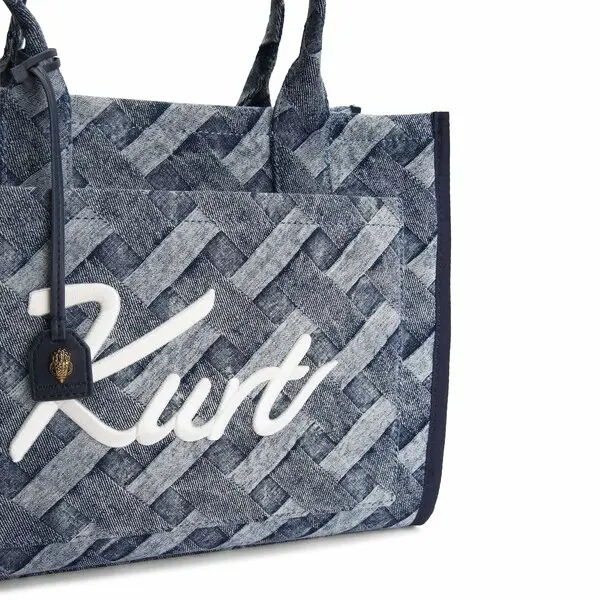 Bleached Weave Denim Kurt Tote Bag 1 Image
