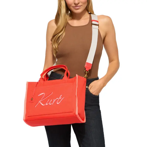 Orange Canva Kurt Tote Bag 2 Image