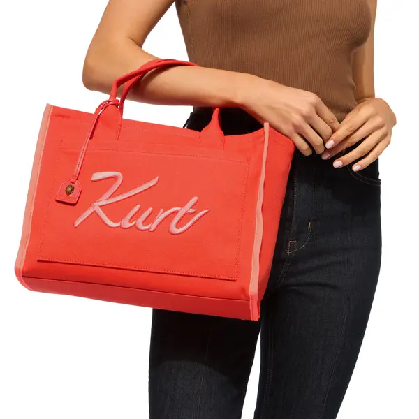 Orange Canva Kurt Tote Bag 3 Image