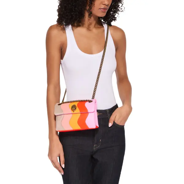 Tonal Wavy Leather Kensington Crossbody Bag 2 Image