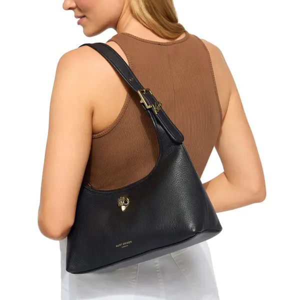 Mini Kurt Pebbeled Leather Hobo Shoulder Bag 1 Image