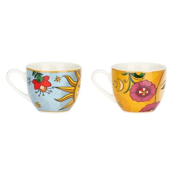  Sun and Moon Cups with Saucers, Mirabilia - Porcelain 90 ml 4 Image