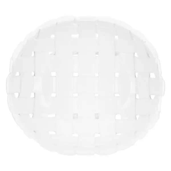 White Round Porcelain Fruit Bowl 27 x 24 x 11H cm 1 Image