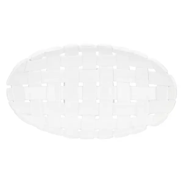 White Oval Porcelain Fruit Bowl 38 x 21 x 8.5H cm 1 Image