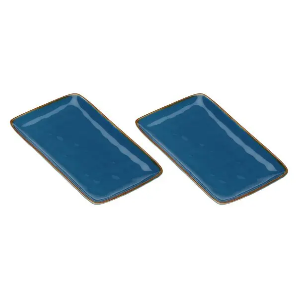 Blue Rectangular Trays, Concerto - Stoneware, 27x19 cm 1 Image