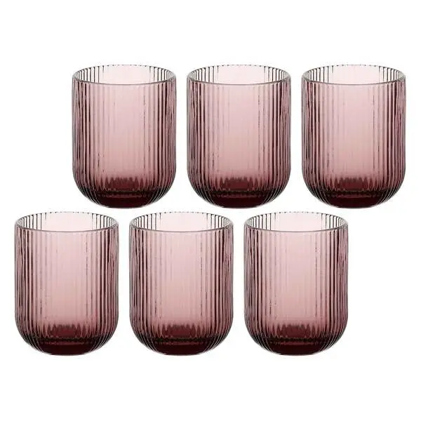 Purple Twisty Glass Tumbler 260ml 1 Image
