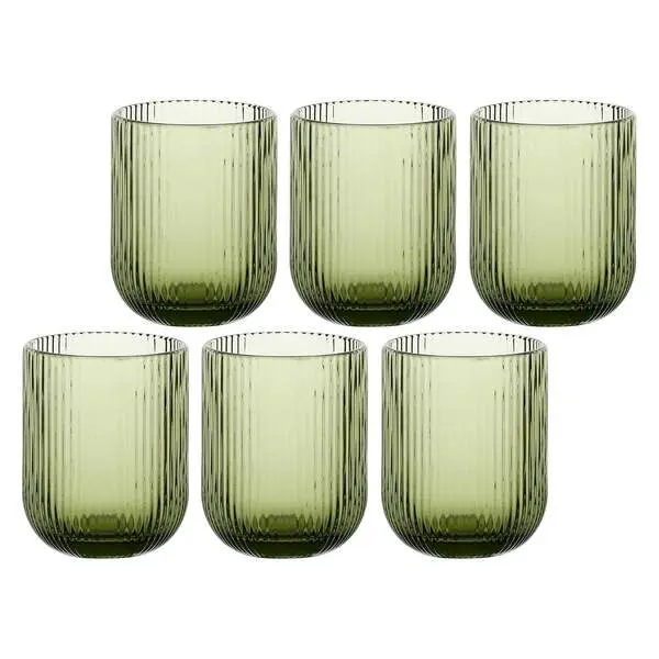 Green Twisty Glass Tumbler 260ml 1 Image