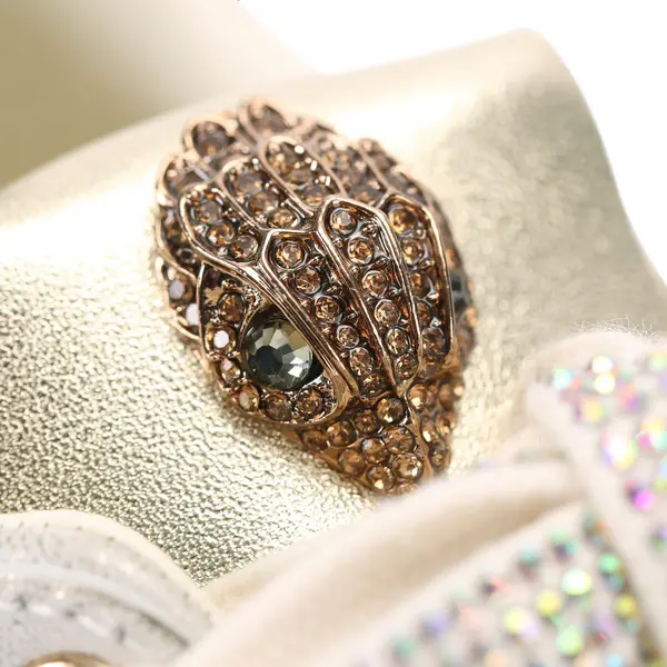 Metallic Leather Suede Eagle Sneakers 2 Image