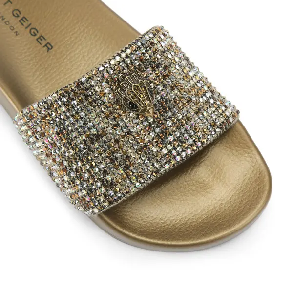 Meena Eagle Crystel Embellished Slide 2 Image