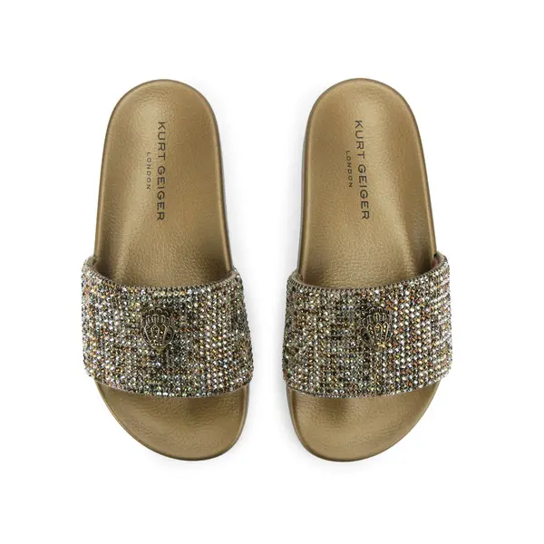 Meena Eagle Crystel Embellished Slide 4 Image