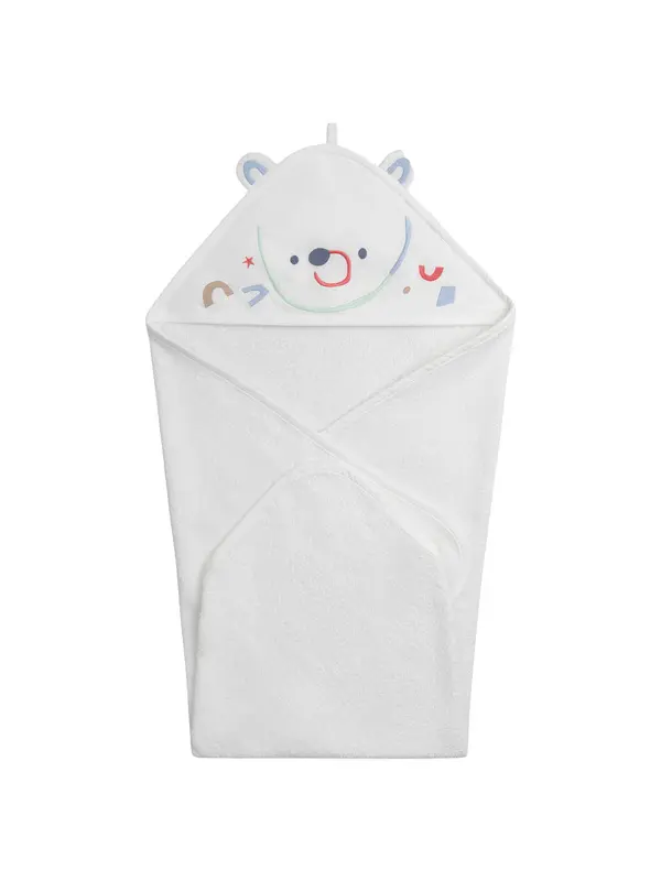 White Bath Towel with Hood 1 Image