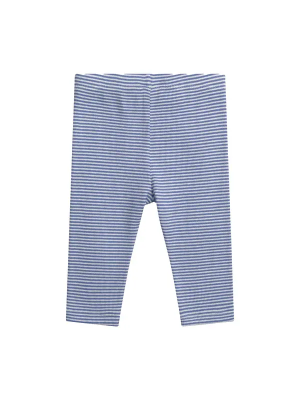 Newborn Set - Cotton Sweatshirt and Striped Leggings 2 Image