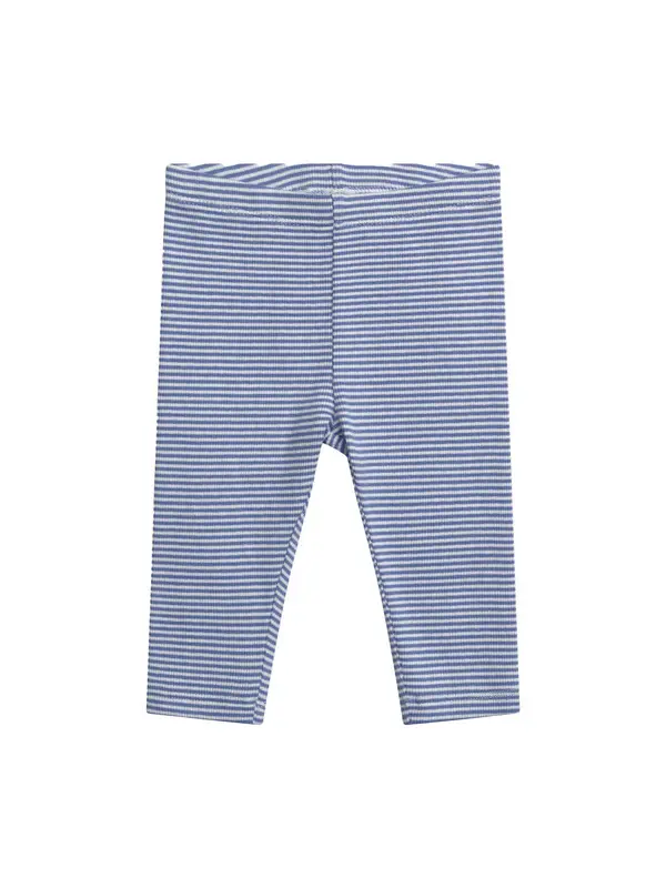 Newborn Set - Cotton Sweatshirt and Striped Leggings 3 Image